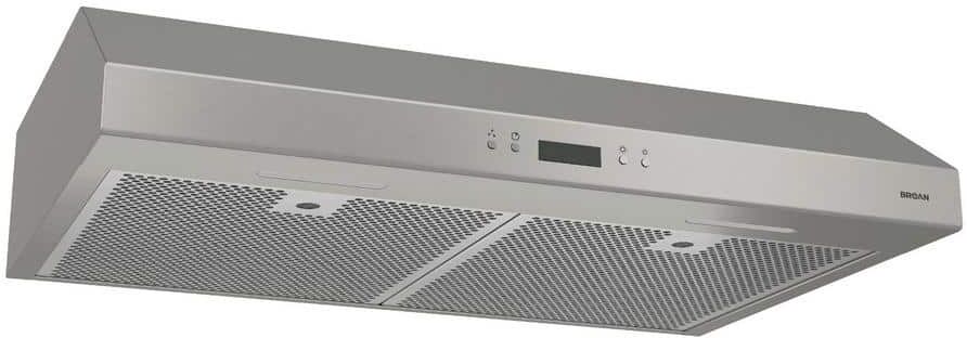 Broan-NuTone Broan Glacier 30 in. Convertible Under-Cabinet Range Hood, 450 Max Blower CFM, Stainless Steel