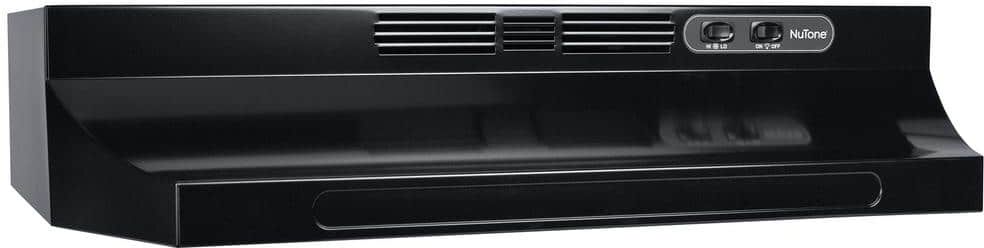 Broan-NuTone RL6200 Series 24 in. Ductless Under Cabinet Range Hood with Light in Black