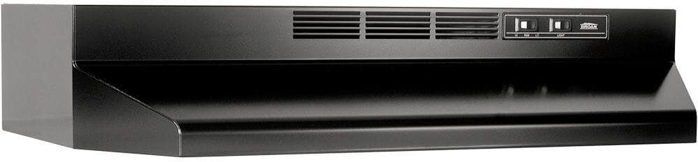 Broan-NuTone 41000 Series 30 in. Ductless Under Cabinet Range Hood with Light in Black