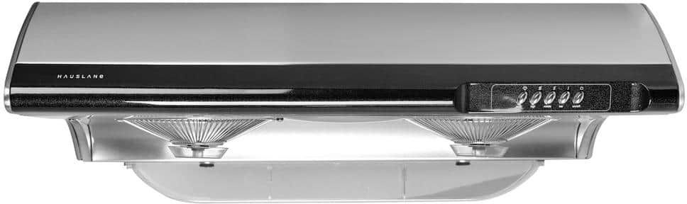 HAUSLANE 30 in. Ducted Under Cabinet Range Hood with 3-Way Venting Incandescent Lamp in Stainless Steel