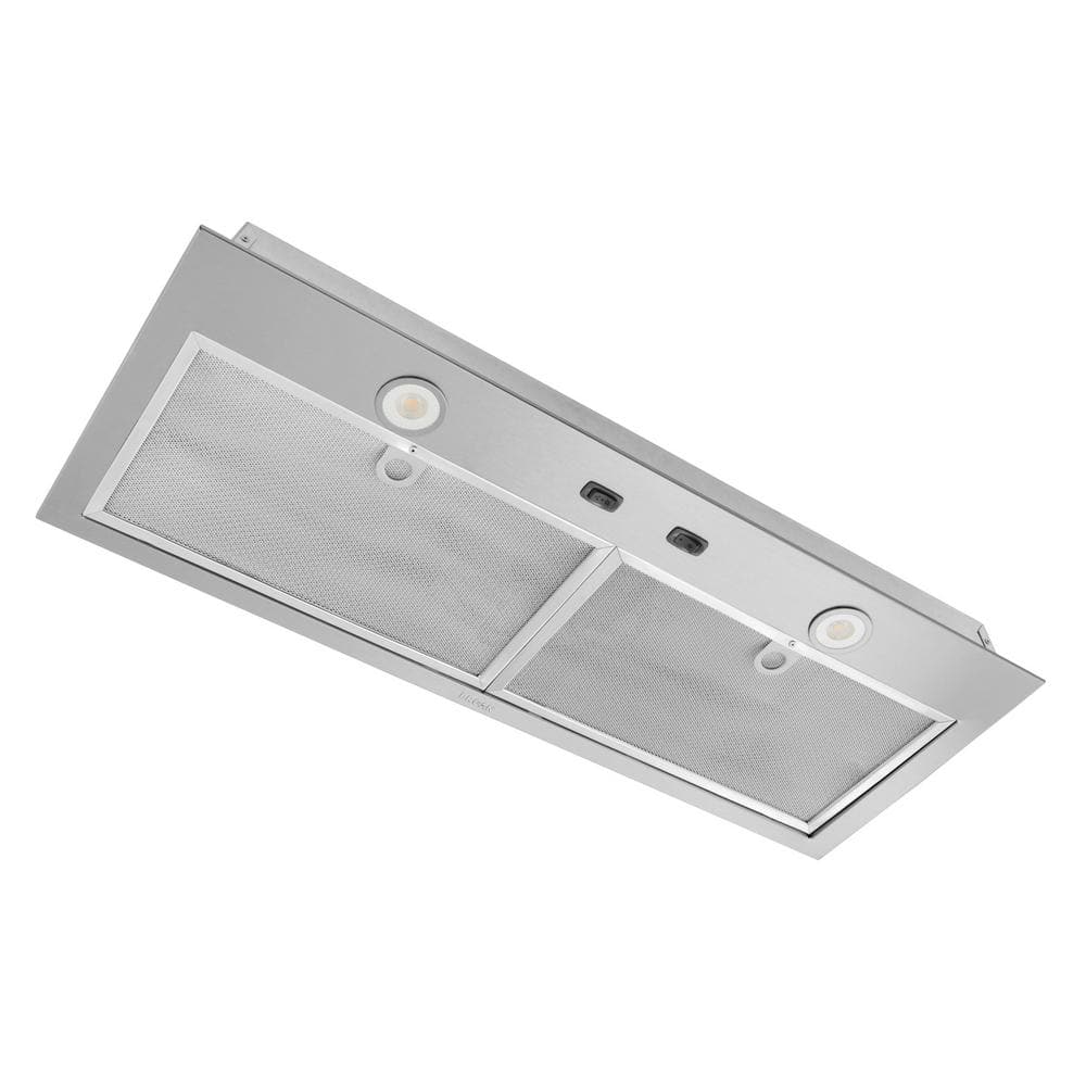 Broan-NuTone 30 in. 300 Max Blower CFM Built-In Powerpack Insert for Custom Range Hoods with LED Light in Stainless Steel