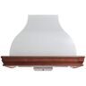 Winflo 36 in. 900 CFM Ducted Solid Wood Frame and Liner Combined Wall Mount Range Hood in Cherry and Cream