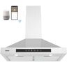 JEREMY CASS 30 in. Convertible Wall Mounted Range Hood in Stainless Steel 2 Level LED Lighting, 3-Speed Fan and Voice Control