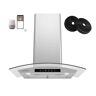 JEREMY CASS 30 in. Convertible Wall Mounted Range Hood in Stainless Steel with Voice Control