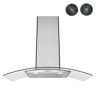 Streamline 36 in. Largo Ductless Wall Mount Range Hood in Brushed Stainless Steel, Baffle Filters, Push Button Control, LED Light