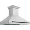 ZLINE Kitchen and Bath Autograph Edition 48 in. 700 CFM Ducted Vent Wall Mount Range Hood with Black Matte Handle in Stainless Steel