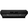 HAUSLANE 30 in. Ducted Under Cabinet Range Hood with 3-Way Venting Changeable LED Powerful Suction in Matte Black