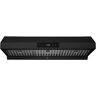 HAUSLANE 36 in. Ducted Under Cabinet Range Hood with 3-Way Venting Changeable LED Powerful Suction in Matte Black