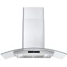 30 in. 700 CFM Wall Mounted Range Hood in Silver with Touch Controls, LED Lighting