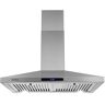 Flynama 30 in. 350 CFM Wall Mount with LED Light Kitchen Range Hood in Sliver