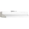 Broan-NuTone F40000 24 in. 230 Max Blower CFM Convertible Under-Cabinet Range Hood with Light in White