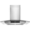 Empava 30 in. 400 CFM Convertible Kitchen Wall Mount Range Hood in Stainless Steel with Glass Cover and LED Lights