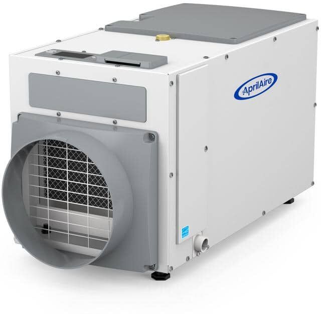 AprilAire E080 80pt. 4400 sq. ft. Bucketless Dehumidifier in. Gray for Whole House, Basement, Crawlspace, ENERGY STAR