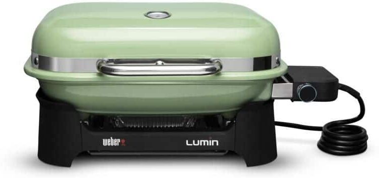 Weber Lumin Compact Electric Grill in Light Green