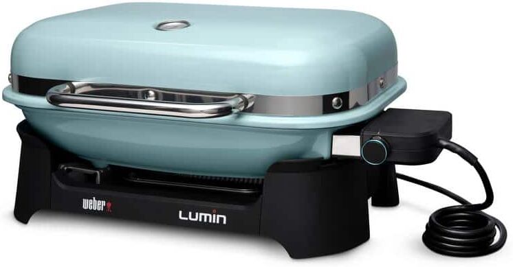 Grill with Precision: Electric Grills for the Ultimate Indoor and Outdoor BBQ: Top 10 Picks & Buyer's Guide 45 Weber Lumin Electric Grill in Light Blue