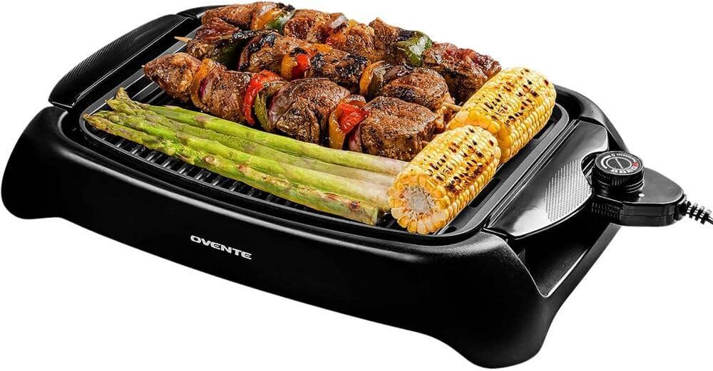 Grill with Precision: Electric Grills for the Ultimate Indoor and Outdoor BBQ: Top 10 Picks & Buyer's Guide 28 OVENTE 1000-Watt Portable Electric Indoor Grill with Non-Stick Grilling Plate, Black