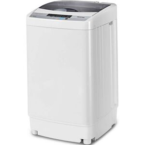 Costway 19 in. W 1.34 cu. ft. Smart Portable Top Load Washing Machine Spin Compact Washer in Grey