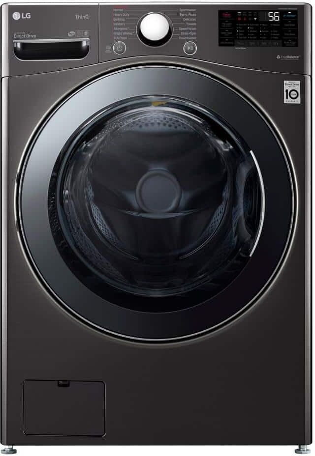 LG 4.5 Cu. Ft. SMART Electric All-in-One Washer Dryer Combo in Black Steel with Steam & Turbowash Technology