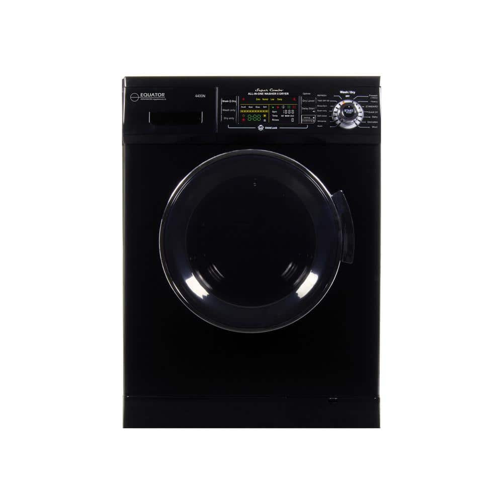 Equator 1.57 cu. ft. 110-Volt Smart and Compact All-in-One Washer and Dryer Combo Version 2 Pro in Black