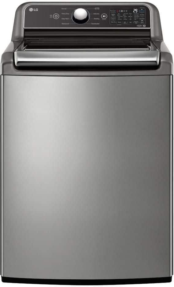 LG 5.5 Cu. Ft. SMART Top Load Washer in Graphite Steel with Impeller, NeveRust Drum and TurboWash3D Technology