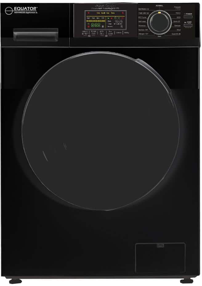 Equator 1.62 cu. ft. RV Pet Version Compact 110-Volt Vented 15 lbs. Sani Washer Dryer Combo 1400RPM in Black