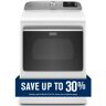 Maytag 7.4 cu. ft. 240-Volt Smart Capable White Electric Dryer with Hamper Door and Advanced Moisture Sensing