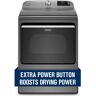 Maytag 7.4 cu. ft. 240-Volt Metallic Slate Smart Capable Electric Dryer with Hamper Door and Advanced Moisture Sensing