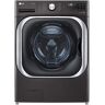 LG 5.2 cu. Ft Stackable SMART Front Load Washer in Black Steel with Steam & Turbowash Technology