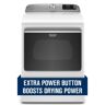 Maytag 7.4 cu. ft. 120-Volt Smart Capable White Gas Dryer with Hamper Door