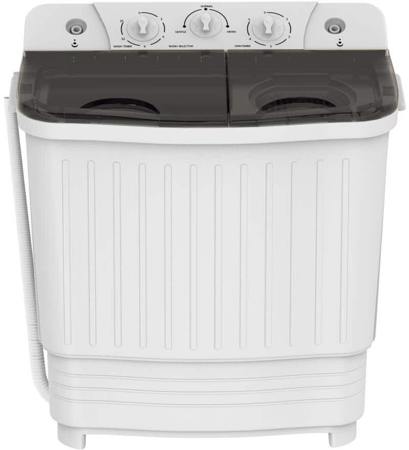 Portable Washing Machine: Top 10 Models & Buyer's Guide 27 Dalxo 18lbs. Capacity Washer Twin Tub 2.33 cu.ft. Portable Washer & Dryer Combo Washing Machine in Gray-Black