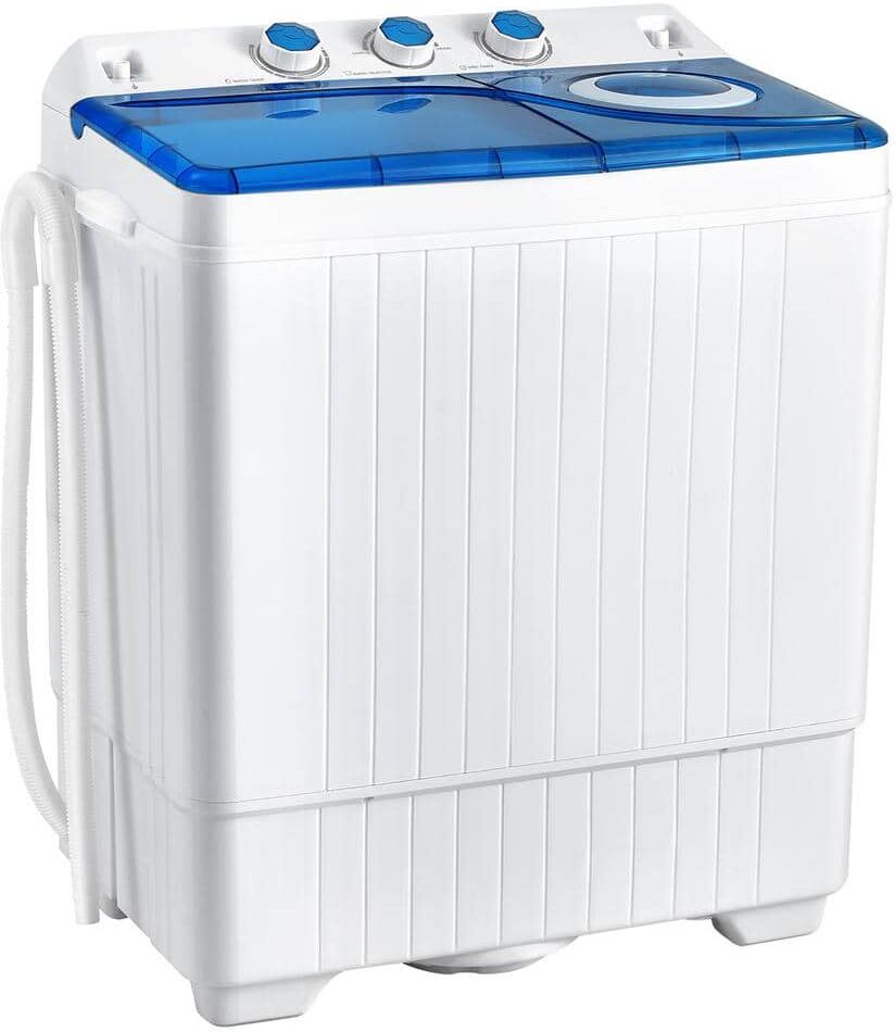 Portable Washing Machine: Top 10 Models & Buyer's Guide 30 Costway 26 lbs 0.41 cu. ft. Portable Top Load Washer Semi-Automatic Twin Tub Washing Machine with Drain Pump
