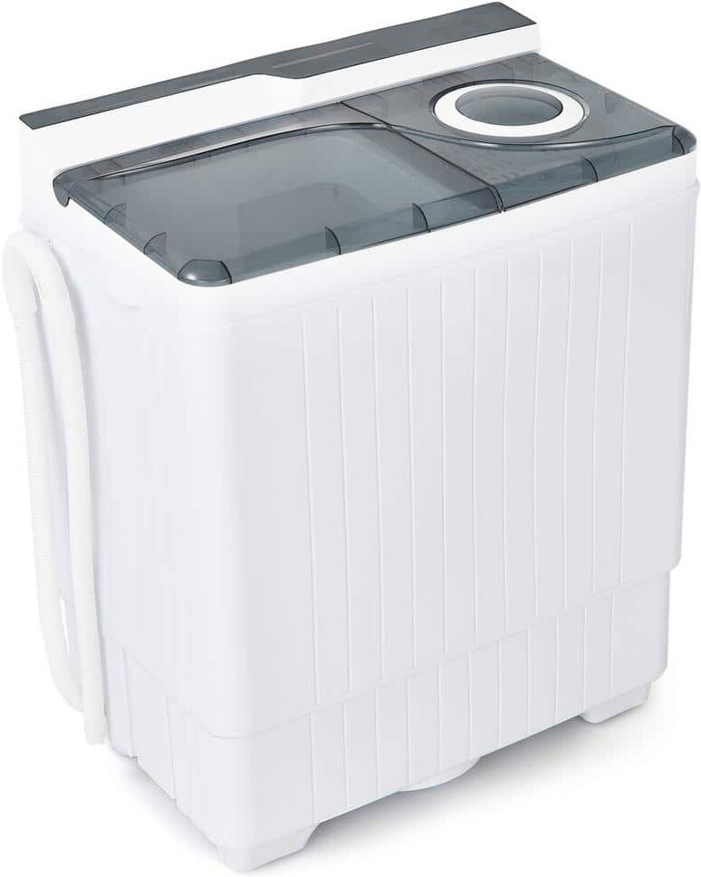 Portable Washing Machine: Top 10 Models & Buyer's Guide 18 Gymax 2.4 cu. ft. Portable Semi-Automatic Top Load Washing Machine 26 lbs. Twin Tub Laundry Washer in Blue