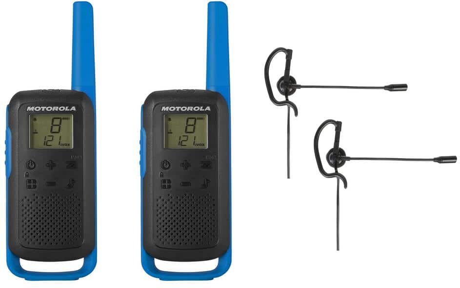 Motorola Talkabout T270 2-Way Radio Bundle with Single Ear Boom Mircophone