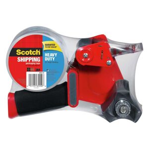 3M Scotch 1.88 in. x 54.6 yds. Heavy Duty Shipping Packaging Tape with Dispenser (Case of 6)