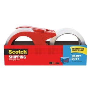 3M Scotch 1.88 in. x 54.6 yds. Heavy Duty Shipping Packaging Tape with Dispenser ((2-Pack)(Case of 6))