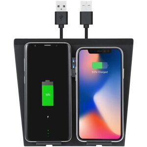 LECTRON Dual Wireless Phone Charger for Tesla Model 3 - Charge Your iPhone/Samsung/Google Smartphones, AirPods/Galaxy Buds