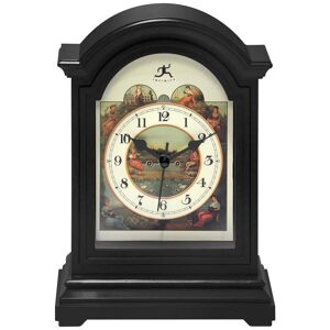 Infinity Black Plastic Tabletop Grandfather-Style Clock