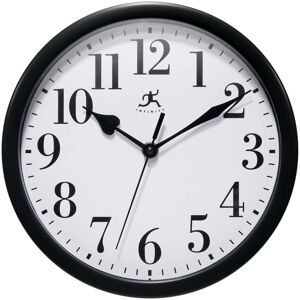 Infinity Black Plastic Wall Clock