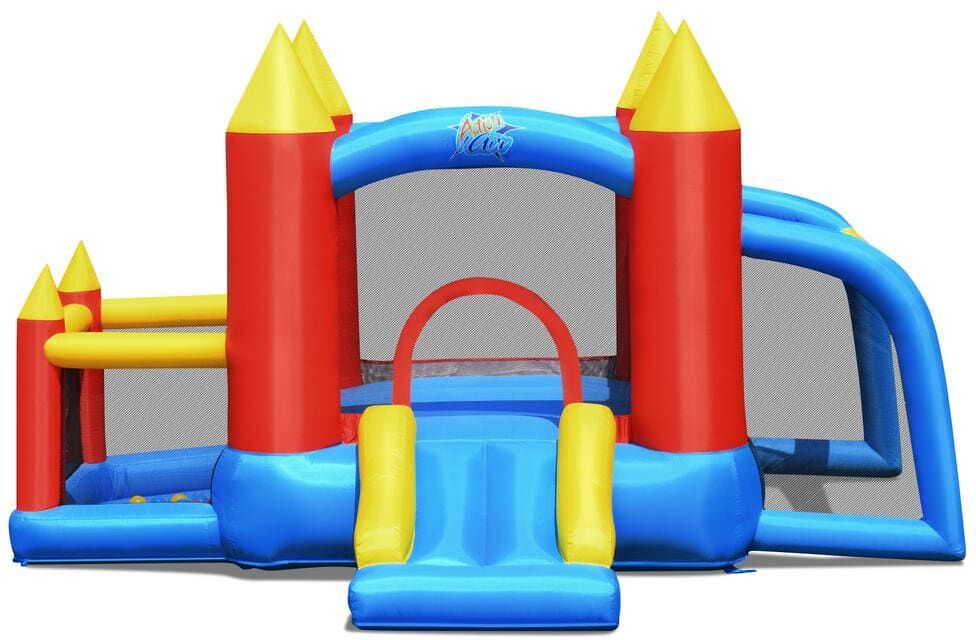 HONEY JOY Bounce House Kids Inflatable Jumping Castle with Slide & Soccer Goal