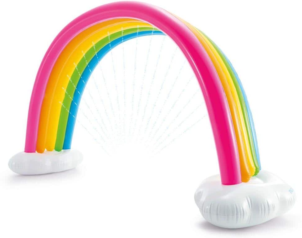 Intex Multi-Color Plastic Inflatable Rainbow Cloud Outdoor Kids Play Sprinkler, Ages 3 and Up