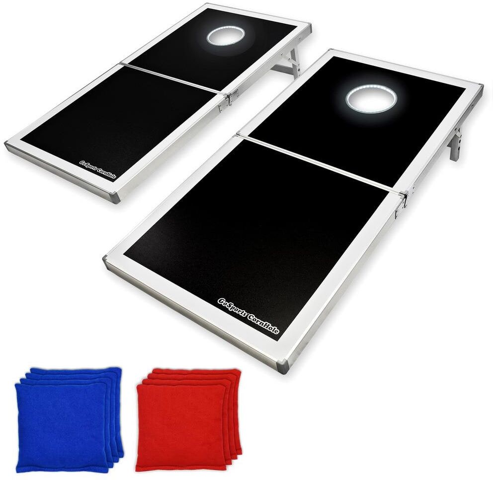 GoSports 4 ft. x 2 ft. LED Edition Cornhole PRO Regulation Size Bean Bag Toss Game Set