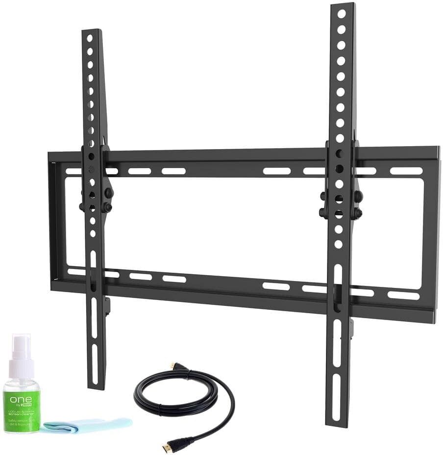 ProMounts Tilt TV Wall Mount Kit for 32 in. - 60 in. with HDMI Cable, Screen Cleaner, and Cloth