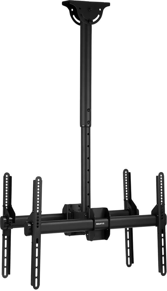 Mount-It 37 in. - 70 in. Dual Full Motion TV Ceiling Mount with 20-Degree Tilt, 198 lbs. Load Capacity