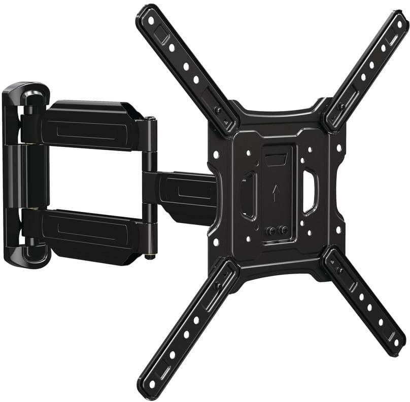 Atlantic Full Motion TV Mount Black Flat Screen TVs from 32-47 in. Height Adjustable Built in Spring Gage