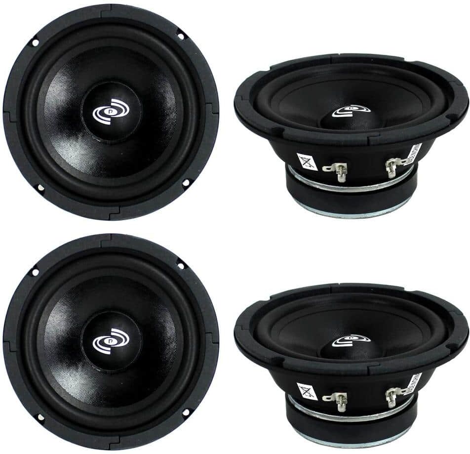 Pyle MidRange 6.5 in. 1200-Watt Car Mid Bass Mid Range Woofers Audio Speakers