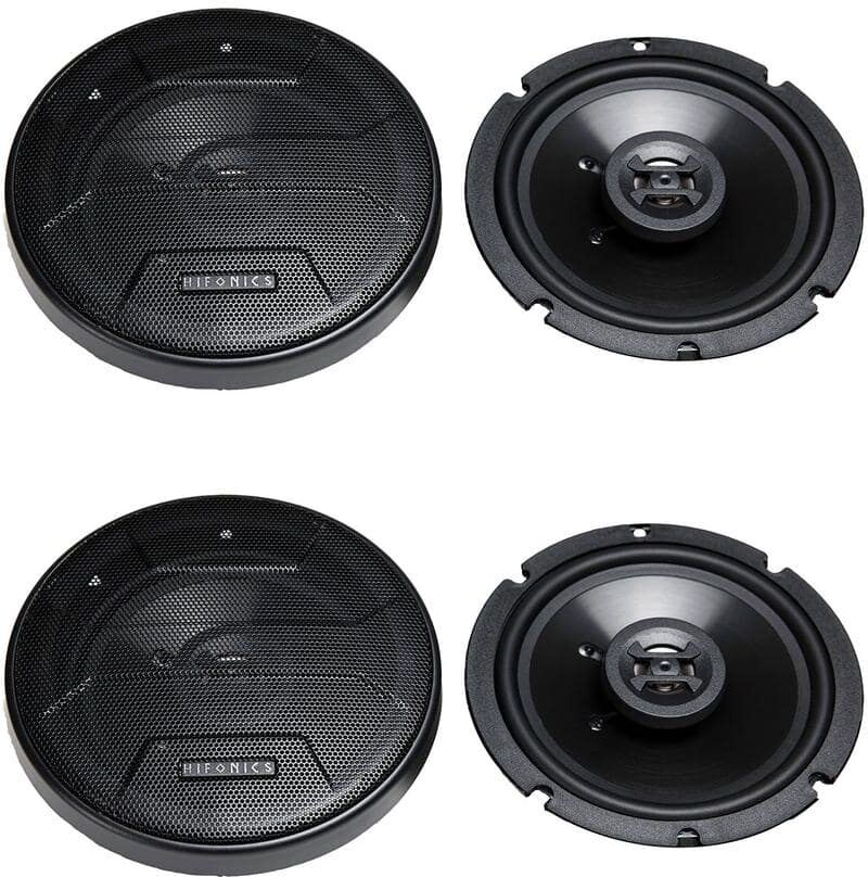 MAXXSONICS Hifonics Zeus 6.5 in. 3 Way 300-Watt Shallow Coaxial Speakers (4-Pack)