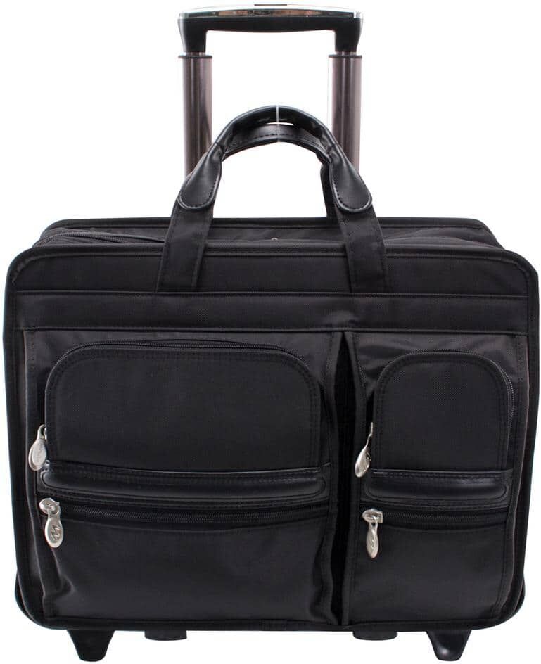 McKLEIN Clinton 17 in. Tech-Lite Ballistic Nylon Patented Detachable Wheeled Laptop Briefcase