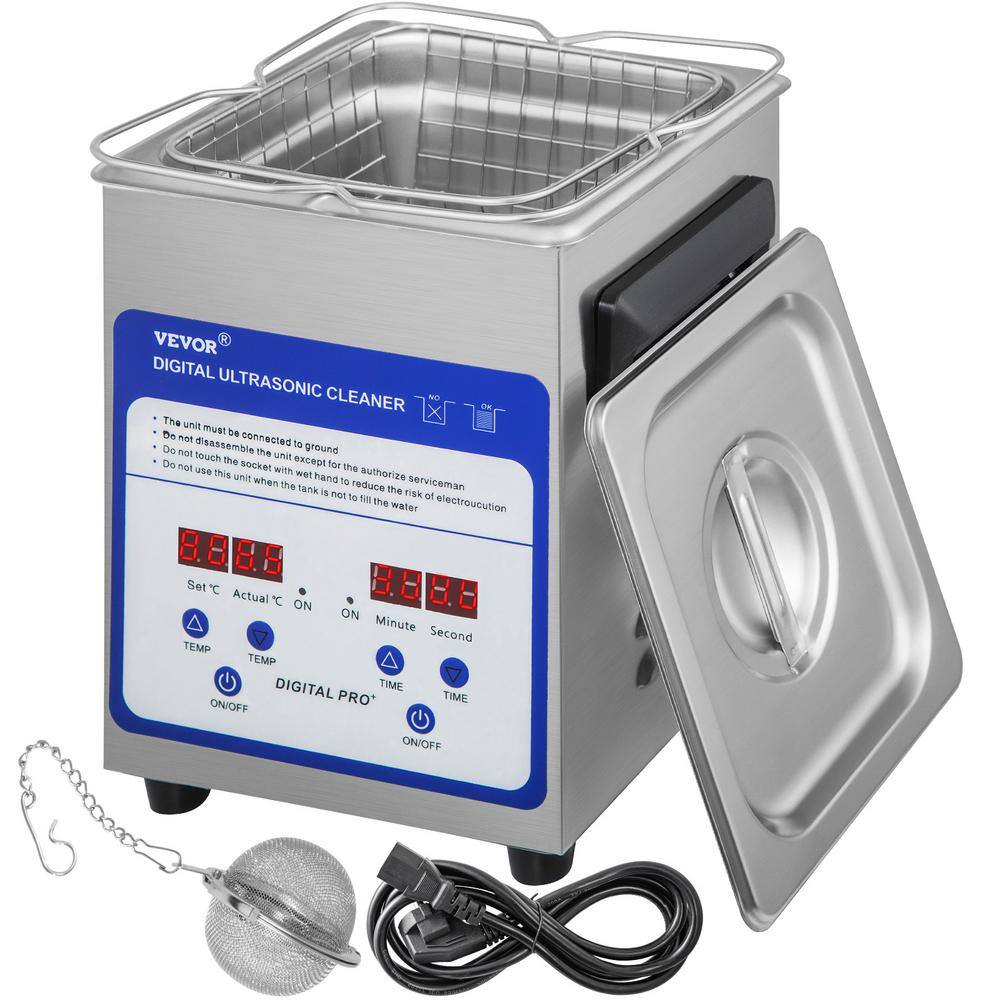 VEVOR Digital Ultrasonic Cleaner 2 L Ultrasonic Cleaning Machine 40kHz Sonic Cleaner Machine Jewelry Cleaner Machine