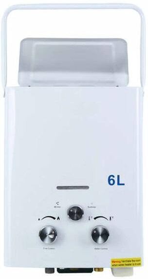 Lukvuzo 1.6 GPM Residential Portable Tankless Hot Water Heater Camper Propane Gas LPG Outdoor Boiler