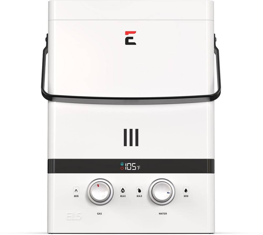 Eccotemp Luxe 1.5 GPM 37000 BTU Outdoor Portable Gas Tankless Water Heater with LED Display